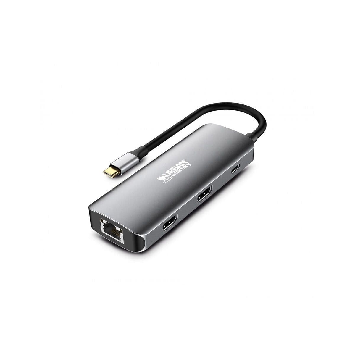 image-USB-C Hub Urban Factory MHC55UF Grey