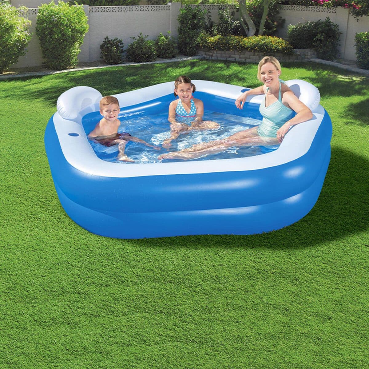 image-Inflatable Paddling Pool for Children Bestway Multicolour 213 x 206 x 69 cm