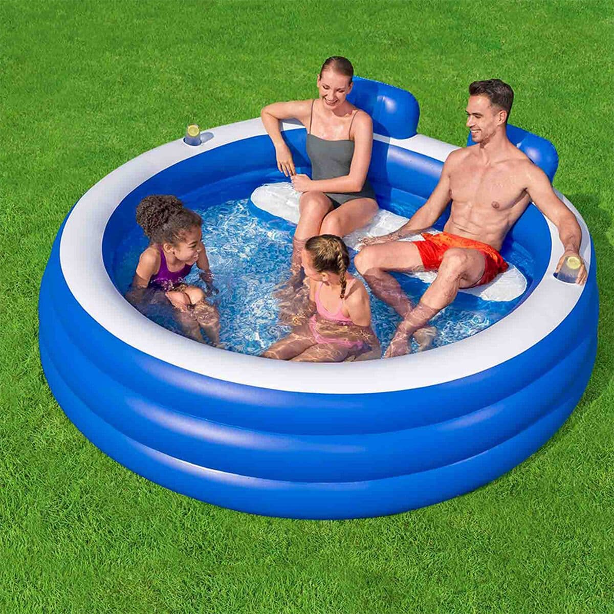 image-Bestway Inflatable Family Pool 231x219x79 +6 Years Garden 54422