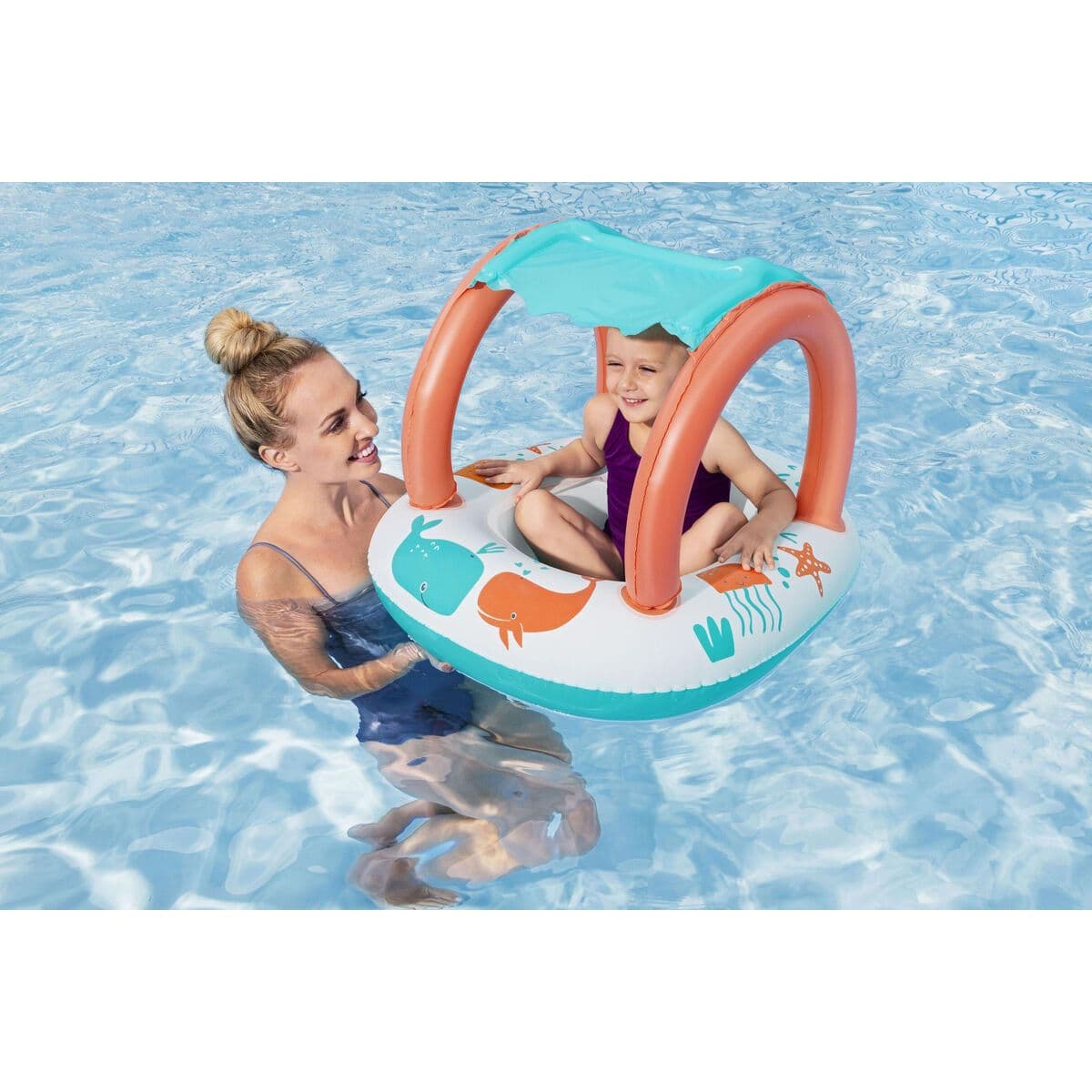 image-Bestway Inflatable Kids Boat Comfort 84x67 cm +3 Years Beach Pool 34203