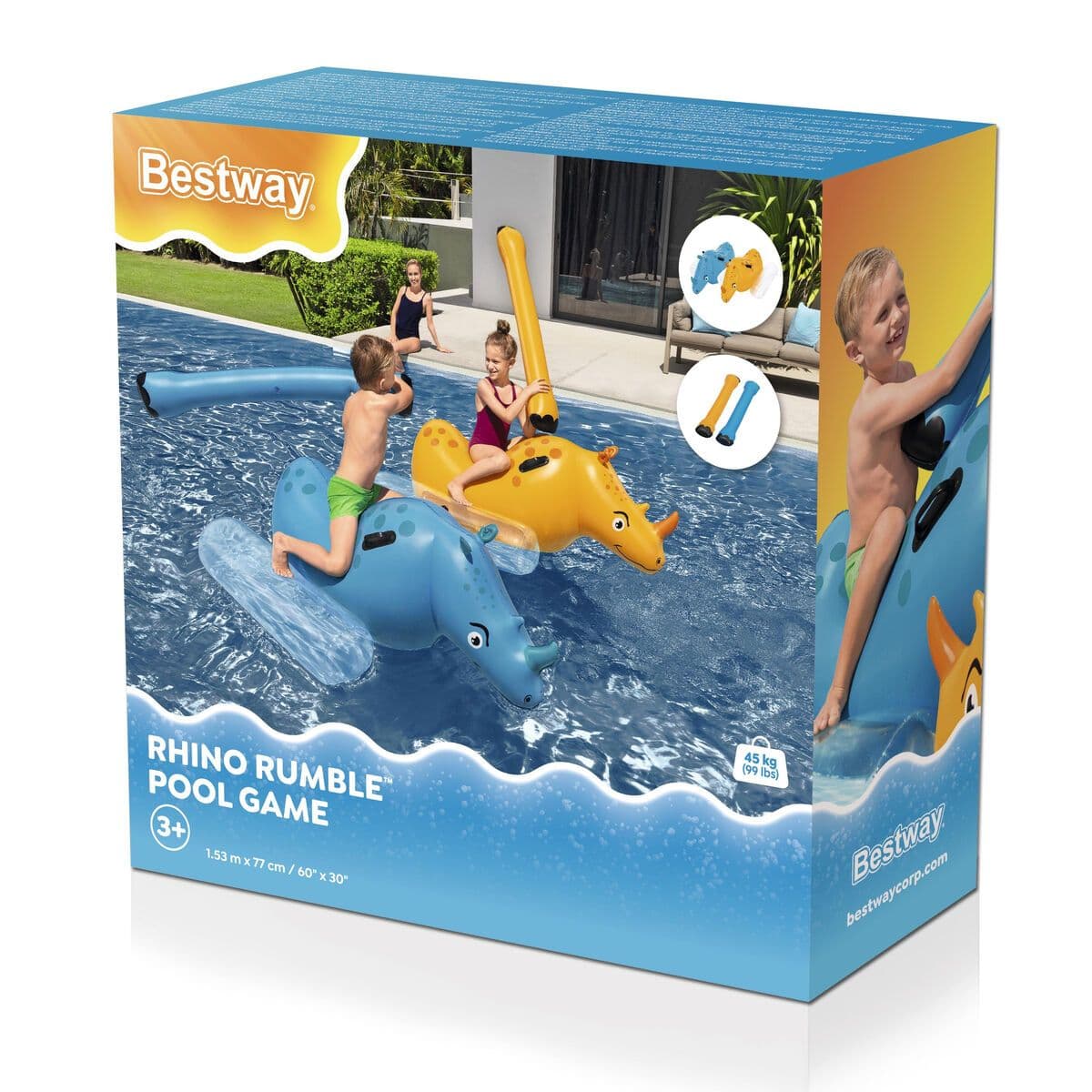 image-Bestway Inflatable Game Rhinoceros Fight 153x77 cm +3 Years Pool 41522