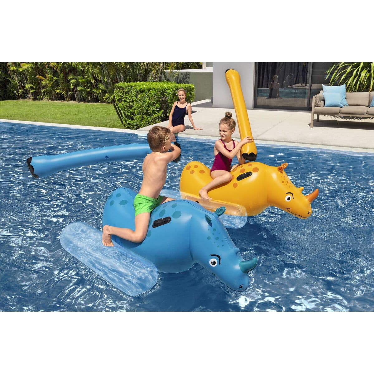 image-Bestway Inflatable Game Rhinoceros Fight 153x77 cm +3 Years Pool 41522