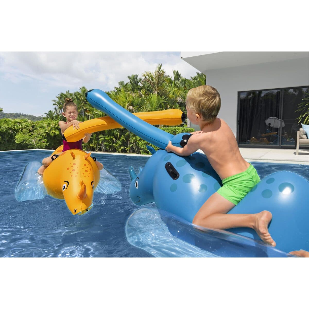image-Bestway Inflatable Game Rhinoceros Fight 153x77 cm +3 Years Pool 41522