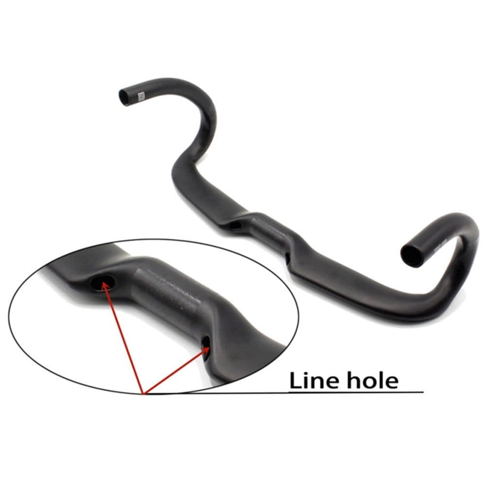 image-Wei Bike Bent Handlebar Road Bike Matt Carbon Fiber Handlebar