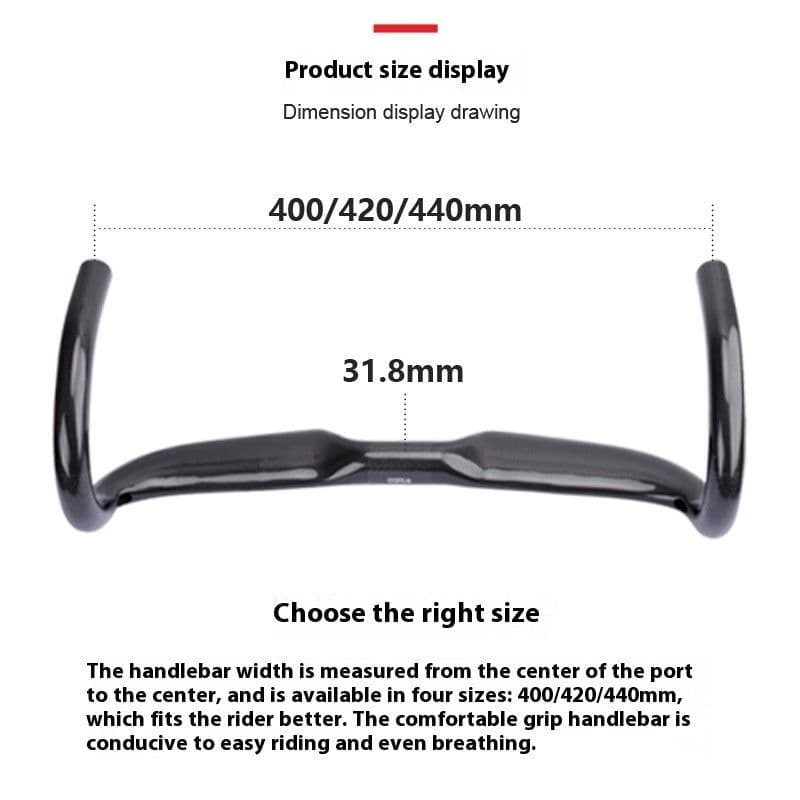 image-Non-standard Road Bicycle Carbon Fiber Drop Bar Ultra-light Handle Accessories