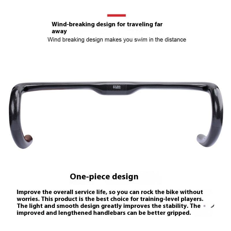 image-Non-standard Road Bicycle Carbon Fiber Drop Bar Ultra-light Handle Accessories