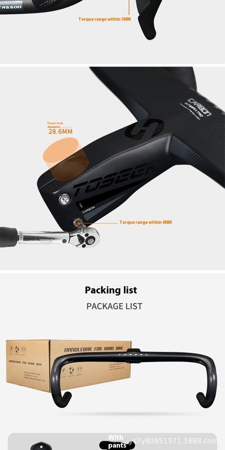 image-High-end Integrated Bicycle Carbon Fiber Road Bike Handlebar