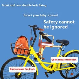 image-Aluminum Alloy Shared Bicycle Children's Seat Front Portable Folding Seat