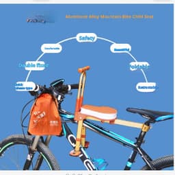 image-Aluminum Alloy Shared Bicycle Children's Seat Front Portable Folding Seat