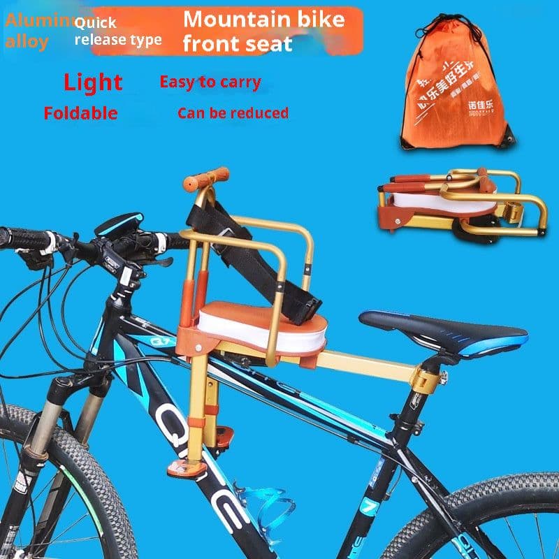 image-Aluminum Alloy Shared Bicycle Children's Seat Front Portable Folding Seat