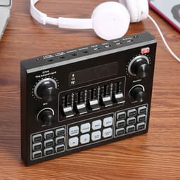 image-English Version V9 Mobile Phone Live Sound Card Set K Song With Bluetooth Soundcard