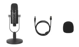 image-JIY Cross-Border Condenser Microphone Anchor Live K Song Recording Tuning Desktop Mobile Computer USB Wired Microphone