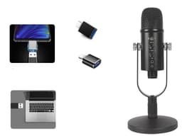 image-JIY Cross-Border Condenser Microphone Anchor Live K Song Recording Tuning Desktop Mobile Computer USB Wired Microphone