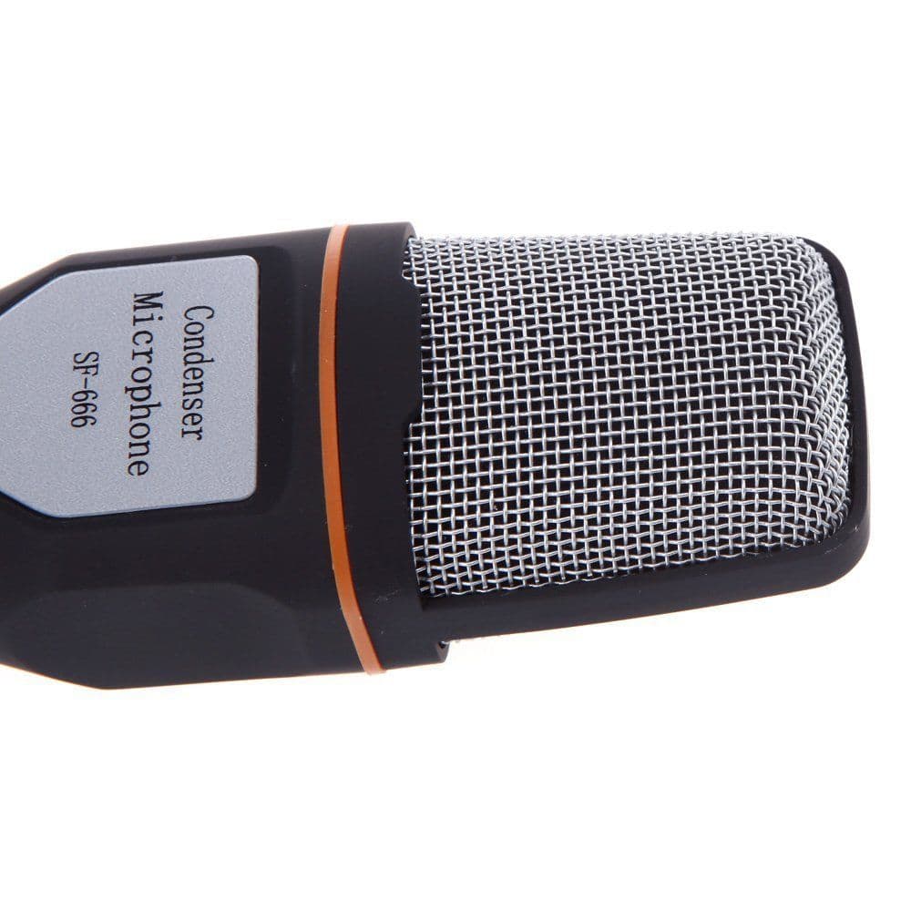 image-Mic Wired With Holder Clip For Chatting Singing Karaoke Pc L