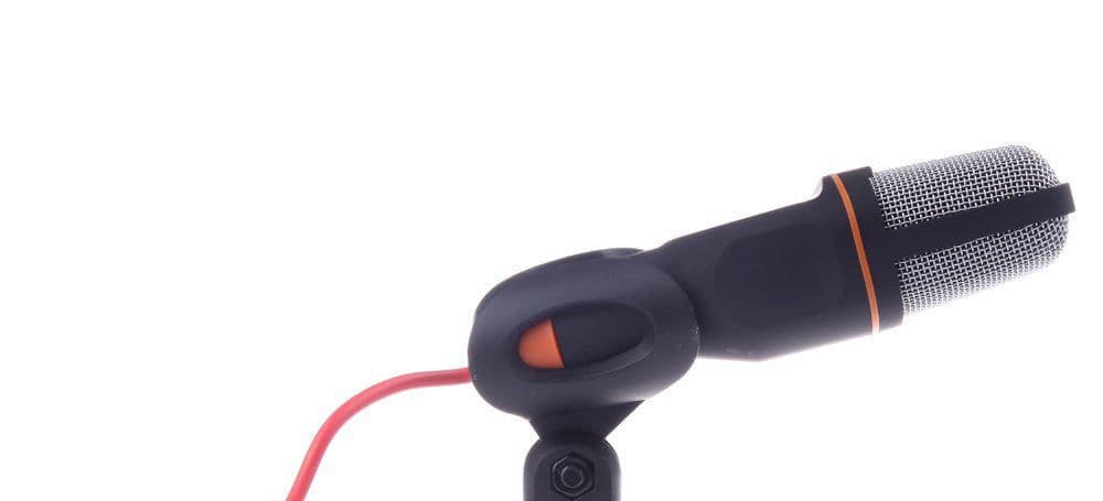 image-Mic Wired With Holder Clip For Chatting Singing Karaoke Pc L