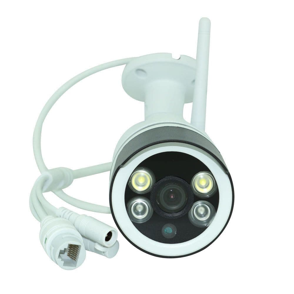 image-Wireless Card Gun Machine Outdoor Waterproof Wifi Surveillance Camera Infrared White Light Home Cctv