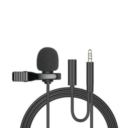 image-Compatible with Apple , Metal Lavalier One-point Two-amplifier Microphone Mini Live Recording Collar Clip Earphone Microphone
