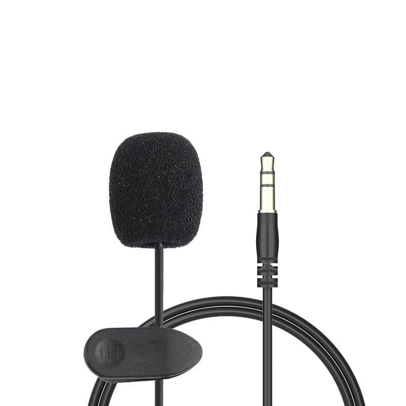 image-Compatible with Apple , Metal Lavalier One-point Two-amplifier Microphone Mini Live Recording Collar Clip Earphone Microphone