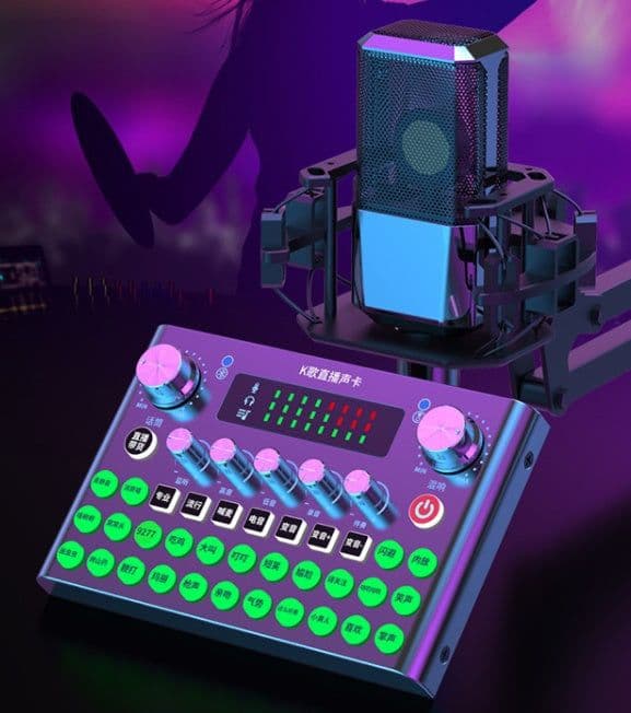 image-F007plus Special Live Broadcast Equipment, Sound Card, Mobile Phone, Computer, Universal Internet Celebrity Singing And Microphone Equipment