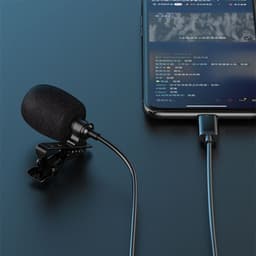 image-Lavalier Microphone Monitor Line Video Live Mini Interview Recording Equipment