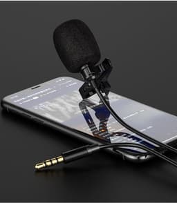 image-Lavalier Microphone Monitor Line Video Live Mini Interview Recording Equipment