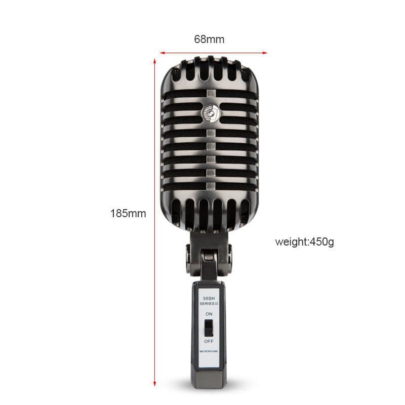 image-Professional Retro Condenser Microphone K Song Live Recording Equipment