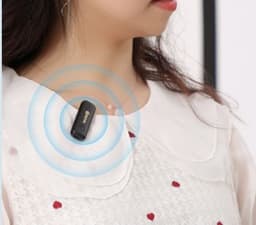 image-Clip-on Radio Microphone Recording Noise Reduction Portable Interview