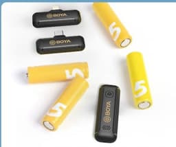 image-Clip-on Radio Microphone Recording Noise Reduction Portable Interview