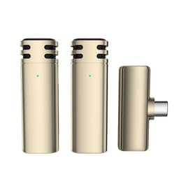 image-Double Microphone Wireless Collar Clip Microphone Outdoor Short Video Recording Live Broadcast Small Microphone