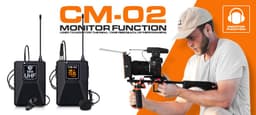 image-Wireless Microphone With Monitor Lavalier Camera Radio Microphone SLR Interview Recording