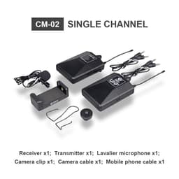 image-Wireless Microphone With Monitor Lavalier Camera Radio Microphone SLR Interview Recording