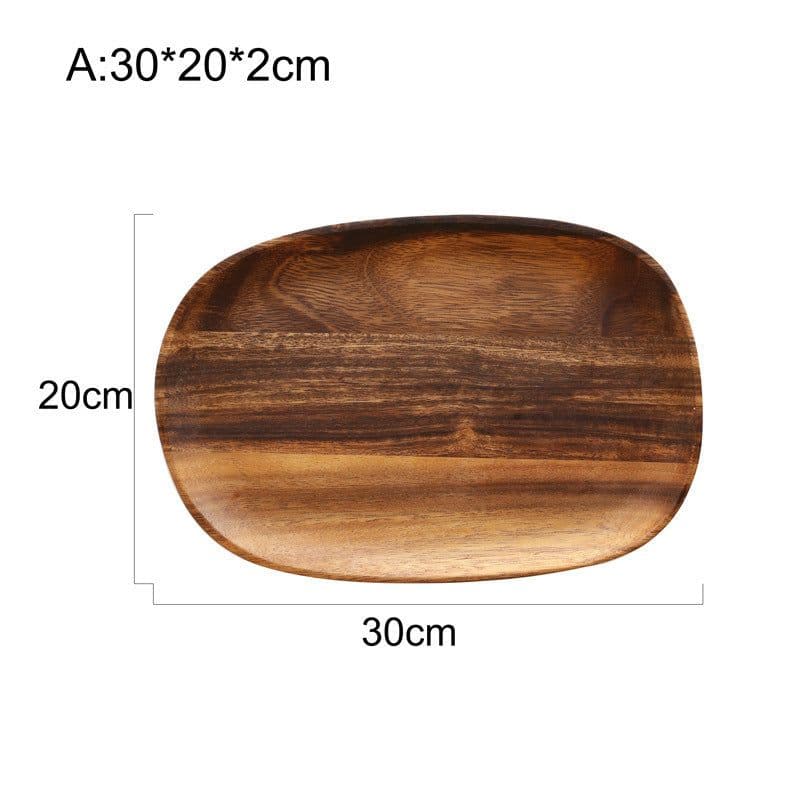 image-Acacia Japanese Snack Plate Non-standard Snack Plate