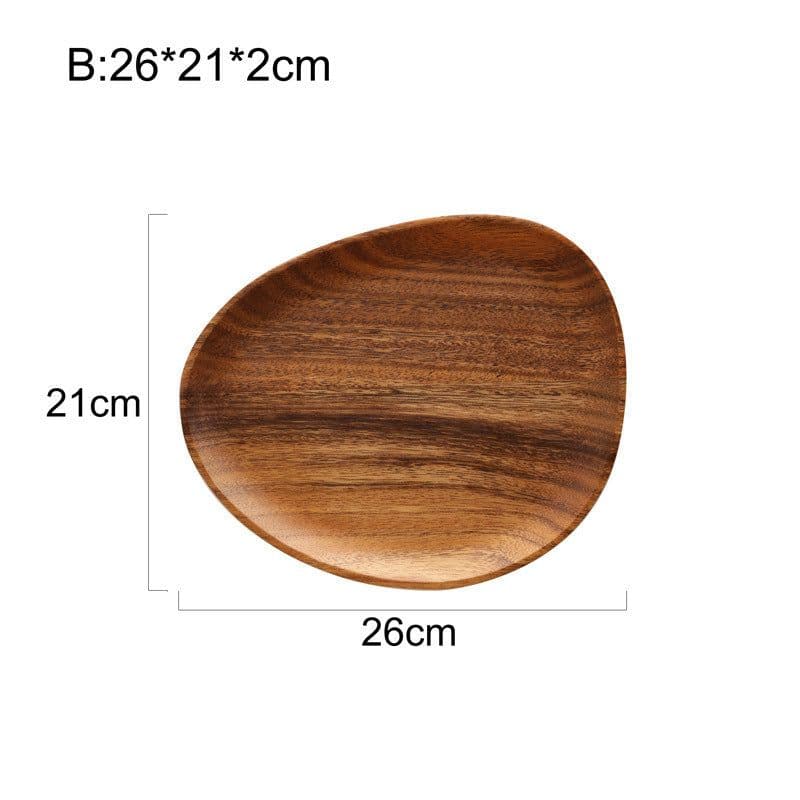 image-Acacia Japanese Snack Plate Non-standard Snack Plate
