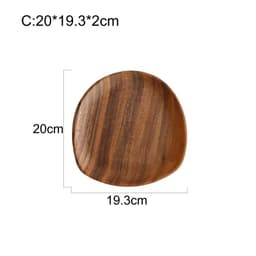 image-Acacia Japanese Snack Plate Non-standard Snack Plate