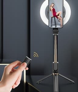 image-Xyxd Mobile Phone Live Broadcast Fill Light Neon Light Colorful Multicolored Lighting Selfie Stick Vibrato Bluetooth Camera Desktop