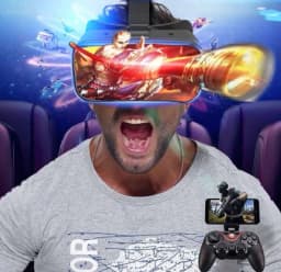 image-New VRG Pro 3D VR Glasses Virtual Reality Full Screen Visual Wide-Angle VR Glasses For 5 To 7 Inch Smartphone Eyeglasses Devices