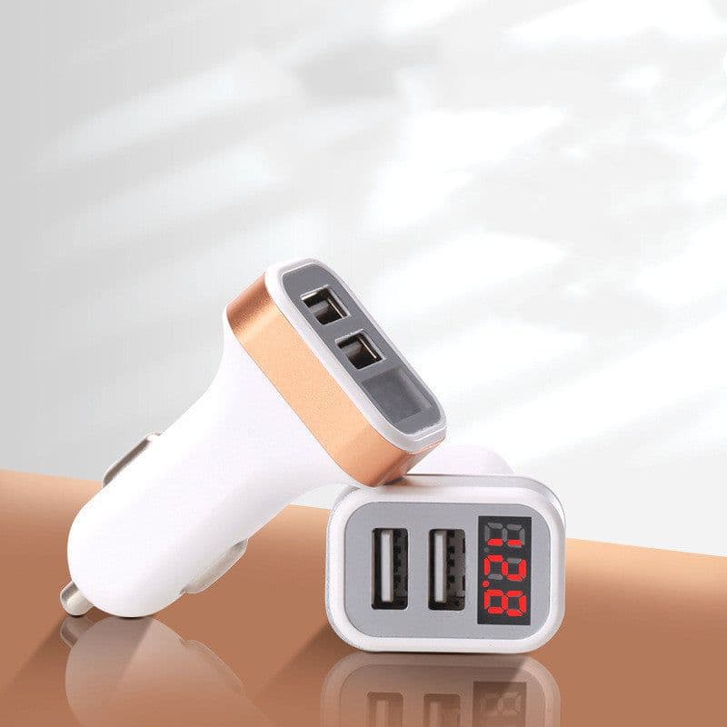 image-New Digital Display 2.1A Multi-function Car Charger