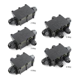 image-IP68 Waterproof Six-way Outdoor Cable One In Five Out Fountain Light Junction Box