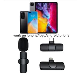 image-Wireless Lavalier Microphone Portable Audio Video Recording Mini Mic For I Phone Android Long Battery Life Live Broadcast Gaming