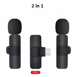 image-Wireless Lavalier Microphone Portable Audio Video Recording Mini Mic For I Phone Android Long Battery Life Live Broadcast Gaming