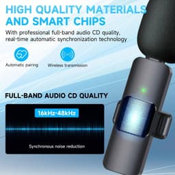 image-Wireless Lavalier Lapel Microphone For IPhone IPad Professional Wireless Clip Mic - Cordless Omnidirectional Condenser Recording Mic For Interview Video Podcast Vlog YouTube