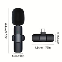 image-Wireless Lavalier Lapel Microphone For IPhone IPad Professional Wireless Clip Mic - Cordless Omnidirectional Condenser Recording Mic For Interview Video Podcast Vlog YouTube