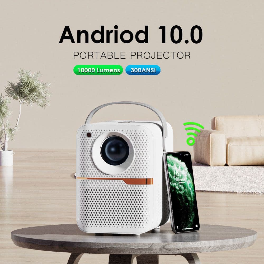 image-P10 2023 New Super Clear Cross-border Household Mini Portable LCD Projector Android Projector Outdoor