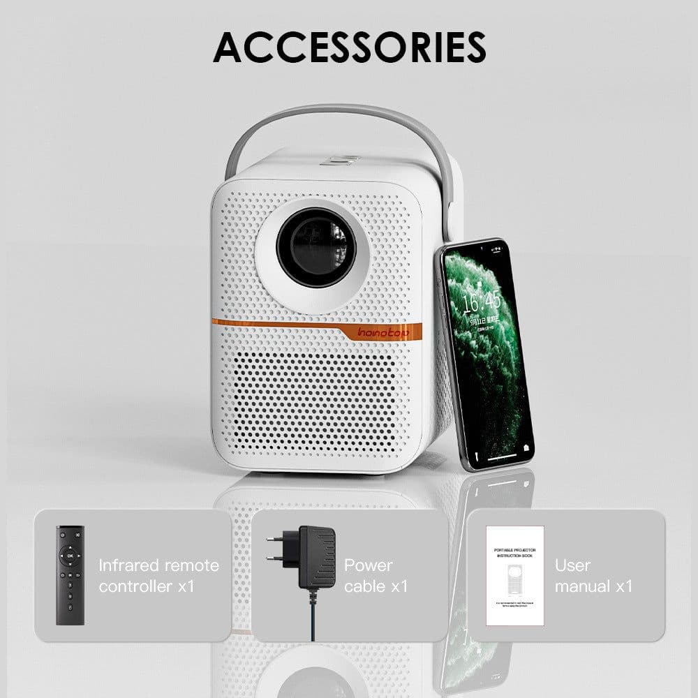 image-P10 2023 New Super Clear Cross-border Household Mini Portable LCD Projector Android Projector Outdoor