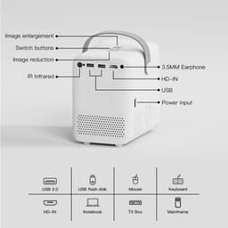 image-P10 2023 New Super Clear Cross-border Household Mini Portable LCD Projector Android Projector Outdoor