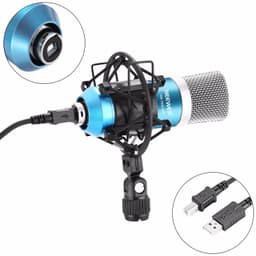 image-Neewer NW-7000 USB Professional Studio Condenser Microphone and NW-35 Adjustable Suspension Scissor Arm Stand with Shock Mount and Table Mounting Clamp Kit Perfect for Broadcasting and Sound Recording