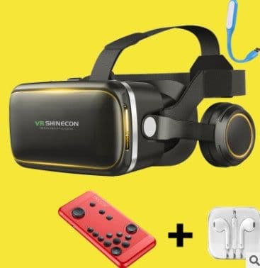 image-Original VR Shinecon Gafas De Realidad Virtual 120 Fov 3D Gafas Google Carton Con Auriculares Estereo Caja Para Smartphone