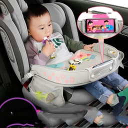 image-Car Baby Safety Seat Tray Child Car Storage Small Table