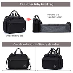 image-Portable Folding Crib Mummy Bag Portable Messenger Multifunctional