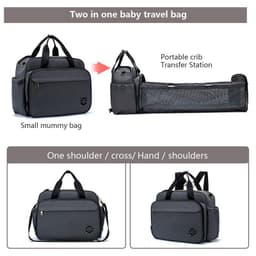 image-Portable Folding Crib Mummy Bag Portable Messenger Multifunctional